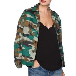 J. Crew Mercantile Camouflage Button Front Utility Shirt Jacket Women’s XS